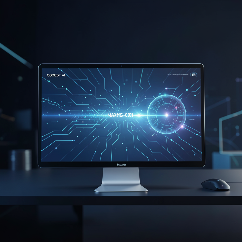 Абстрактная визуализация AI Workspace